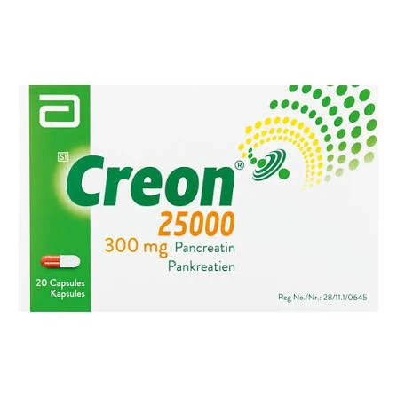 Creon 25000 300mg 20 capsules