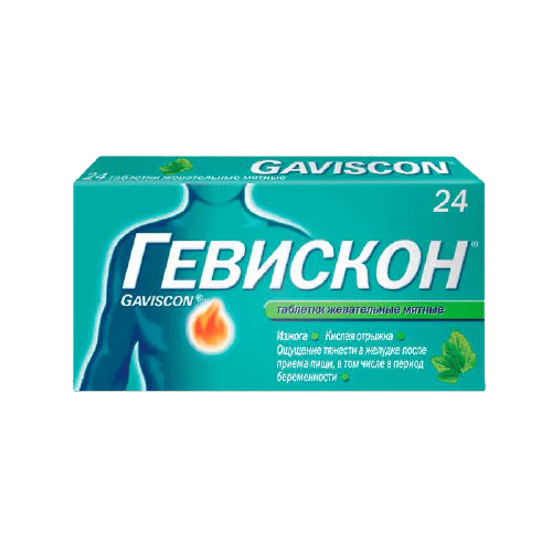 Gaviscon chewable mint tablets 24 pcs