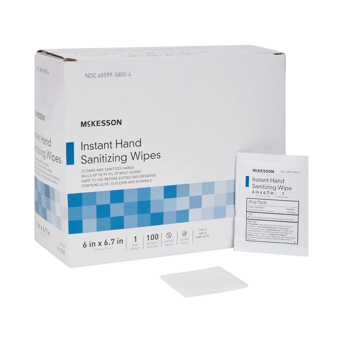 Hand sanitizing alcohol wipe 1 pc