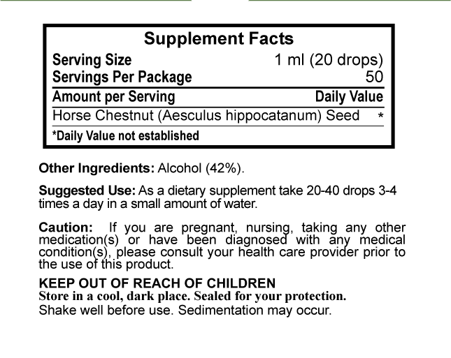 Horse Chestnut Tincture 50 ml - Image 2
