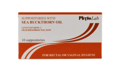 Sea buckthorn oil suppositories (rectal or vaginal) 10 pcs