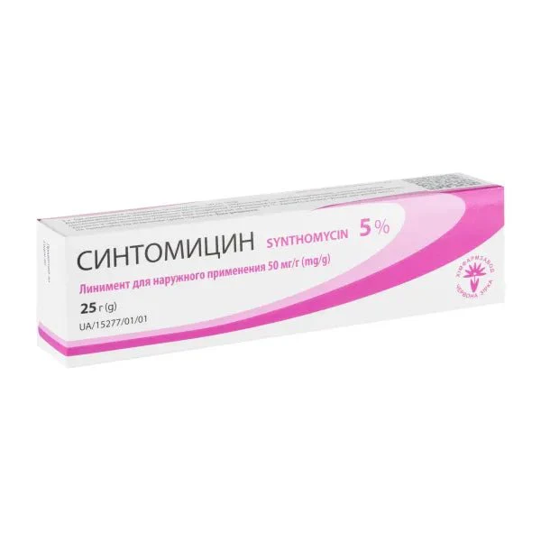 Synthomycin liniment for external use 5% 25 g