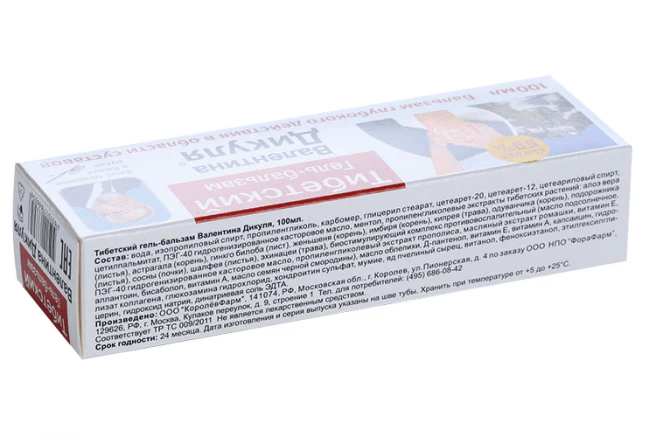 Tibetan Joint Gel-Balm Valentina Dikul 100 ml - Image 2